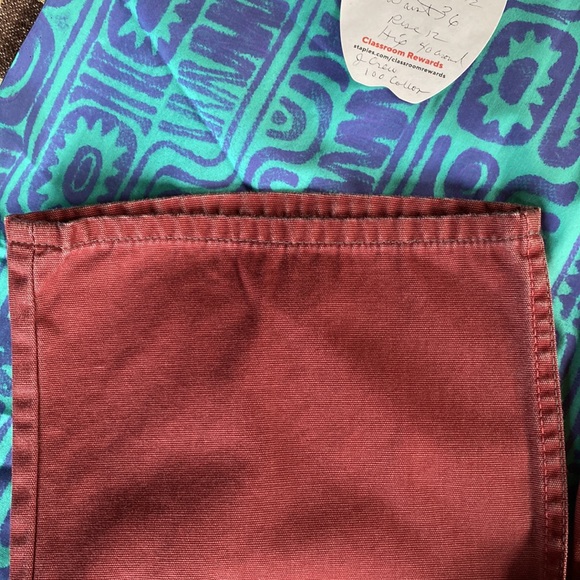 J Crew Burgundy Red Jeans, Original Tag  Says 36 X 32 Light Weight MAKE OFFER!! - Picture 12 of 14